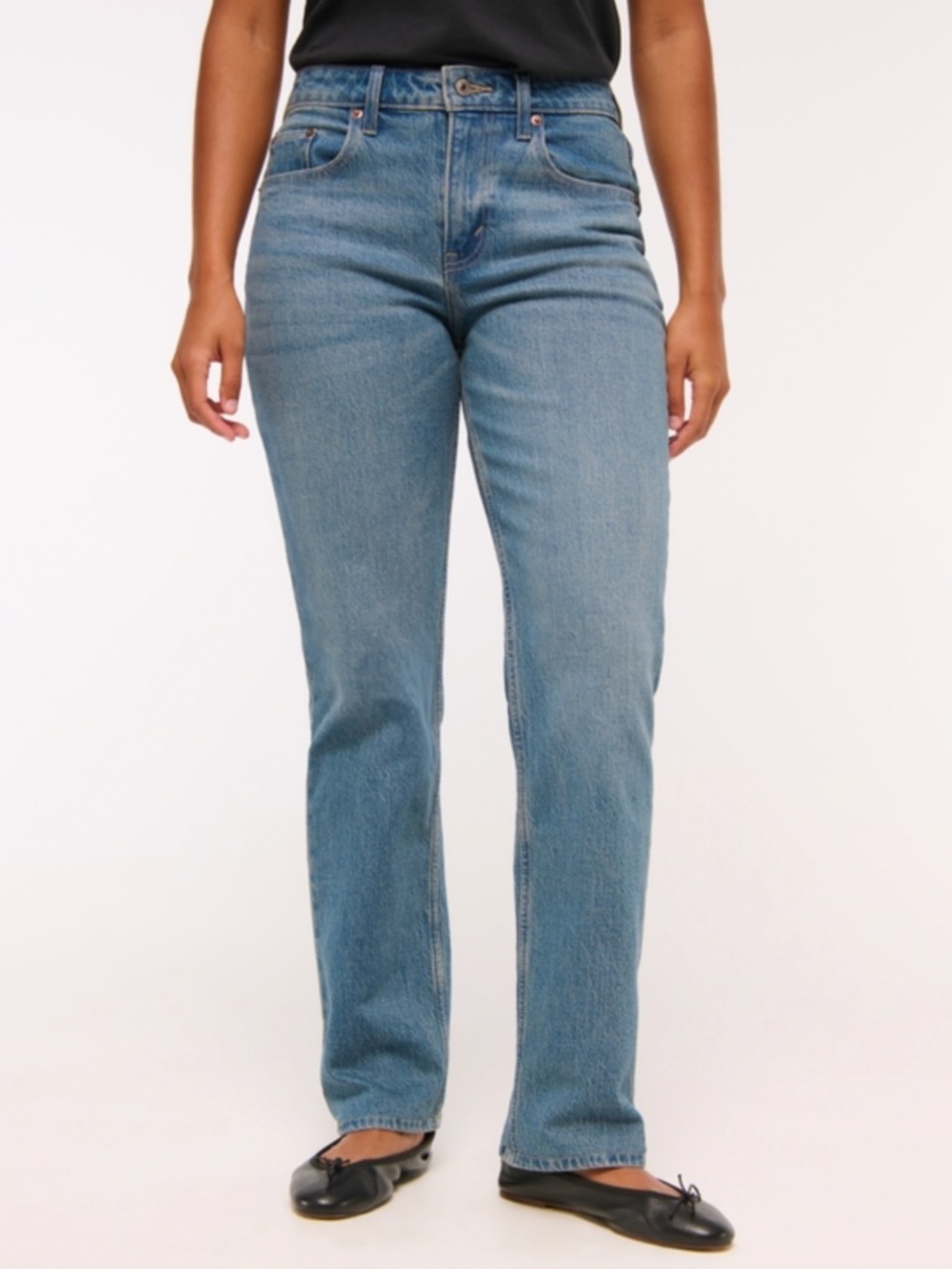 NWT Abercrombie & Fitch Curve Love Mid Rise 90s Straight Jean Size 31 Regular